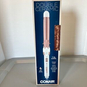 Conair Double Ceramic Rose Gold Curling Iron NIB